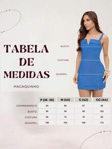 TETE FASHION WOMEN'S SHORT JUMPSUIT WITH V-NECK, ELEGANT TAILORED - Algarve Blue - View 6
