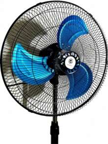 Ventilador 3 en 1,  de 3aspas, 3 Velocidades, 18", Negro Ventilador de Pedestal, Abanico de 3 Aspas Giratorio de 18 Pulgadas, Para Habitaciones y Espacios Largos, Oficinas, - Negro - Ver 2