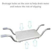 Asiento de banca para bañera - Silla de ducha colgante para personas mayores, ayuda de baño de alta resistencia, soporta hasta 250 libras (aprox.)113,4 kilogramos) - blanco cremoso - Ver 2