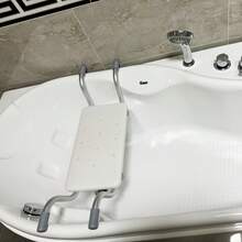 Asiento de banca para bañera - Silla de ducha colgante para personas mayores, ayuda de baño de alta resistencia, soporta hasta 250 libras (aprox.)113,4 kilogramos) - blanco cremoso - Ver 4