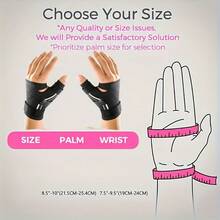 Qing1 Ergonomic Wrist Brace With Thumb Support - Carpal Tunnel Wrist Brace With Adjustable Thumb Support, Suitable For Left Or Right Hand.270°   Wrap Design With 3 Straps To Ensure A Perfect Fit. - 玫瑰紅 - 查看 10