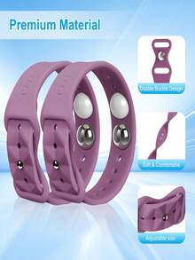 MEIYYJ 1 Pair/2pcs Anti-Motion Sickness Wristbands, Silicone Double-Clip Bracelets, Ergonomic Design - Purple - View 6