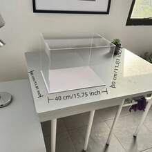1pc Transparent Acrylic Display Case - Dust-Proof Storage Box, Suitable For Figurines, Models, Dolls - Art Display Shelf (Please Refer To The Installation Video In This Link For Assembly)