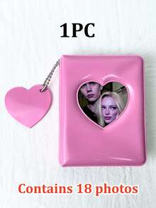 1本18页定制迷你相册，18/36格PVC迷你相册，带链条，黑/白/粉可选，透明口袋相册，可装卡片、照片，适合周年纪念、婚礼、纪念品、小饰品等。 - 愛心相簿 - 查看 14