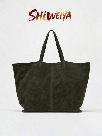 Bolso de hombro para mujer, bolso de mano de cuero de fibra de vaca, bolso de trabajo de gran capacidad, cartera y bolso de mujer tipo cubo, bolso de viaje de diseñador, viaje de invierno