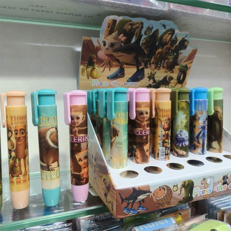 1/3/6pcs Random Italian Zombie Theme Stretchy Compressed Rubber - Optional Patterns: Tung Tung Sahur | Burbaloni Lulilli | Ballerina | Tralalero Tralala | Brr Brr Patapim | Tripa Tropa Tralala, Perfect Collectibles, Gifts, Party Favors - Multicolor - View 1