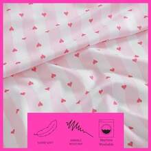 - Sábanas de Cama , Suave y Ligera, Resistente a la decoloración y a Las Arrugas (, )(Individual Extra Grande Wonderland Stripe Pink) - Multicolor - Ver 5