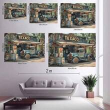 Vintage Texaco Gas Station Print, Rustic Old Truck Wall Art, Retro Garage Decor, Classic Americana Photography, Man Cave, Texas Art Unframe-style xinch(xcm)cuadros decorativos para sala,poster,con marco,posters,cuadros para la pared ,marcos para cuadros,cuadro,virgen de guadalupe,salas - transparente - Ver 5