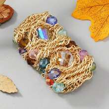1pc Luxury Premium Stretchy Bracelet, Versatile Bohemian Style Suitable For Women, Weddings, Parties, Beaches, Gatherings, Holidays - 豐富多彩的 - 查看 6