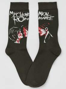 My Chemical Mid-Calf Socks - 黑色 - 查看 3