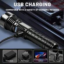 5pcs High-Performance Mini LED USB Flashlights | 7-Mode Adjustable Brightness With Precision Beam Control, Side COB Floodlight For Close-Range Tasks, Built-In Rechargeable Battery With Type-C Fast Charging, Shock-Resistant And Weather-Friendly Body, Suitable For Emergency Preparedness, Night Operations, Outdoor Sports, Home Projects, And Everyday Carry - màu đen - Xem 4