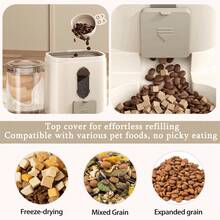 A Set Of Automatic Feeder And Waterer, 2 In 1 Automatic Cat Waterer Set, Cat Waterer, Cat Feeder, Cat Food Dispenser, Gift For Cat And Dog Lovers, Easy Feeding, Large Capacity, Detachable, Washable, Automatic Feeding Station, Indoor Cat Food Bowl. Suitable For Cats And Dogs Drinking Water, Feeding - 1500毫升 - 查看 7