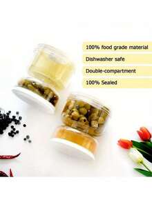 1pc Sealed Jar For Pickle Home Wet And Dry Separation Pickle Jar With Flip Container And Strainer Design Olives Container - Black - View 6