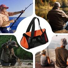 Bolsa De Con Asa Resistente u2013 Organizador De Seuelos Con Malla Y Compartimentos Para Placas De Hierro u2013 Perfecta Para En Agua Salada O Dulce, Ya Sea En La Playa, Ro, Lago, Estanque O Mar - Naranja - Ver 6