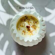 1pc/Box, Vintage Embossed Plaster Cup Scented Candle, Fresh And Elegant, Fragrant Aroma, Creates A Comfortable, Relaxing And Romantic Ambiance, Suitable For Indoor, Outdoor, Wedding, Confession, Valentine's Day, Commercial Venues, Anniversary, Easter And Home Decor
