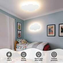 lampara de pared para niños, lampara de pared interior, Lámpara Moderno creativa , Adecuado para dormitorios, habitaciones de niños, Carcasa blanca - fuente de luz cálida(Blanco) - Multicolor - Ver 5