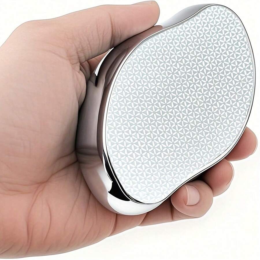 1 PC Crystal Hair Removal Tool, Suitable For Both Men And Women - Painless Exfoliating Device, Reusable And Waterproof, Available In Blue, Gold, And Silver. Designed For Smooth Skin On The Back, Arms, And Legs. For Shaving - A Safer And More Advanced Hair Removal Tool. An Ideal Gift Choice, Perfect For Mother's Day. - 銀色 - 查看 1