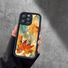 [tianyanjieti] Funda para teléfono: Patrón creativo de dibujo animado de hoja de arce, nueva funda para teléfono con diseño de escalera de cielo, divertida, simple, de moda, personalidad, unisex, regalo de vacaciones, funda para - Negro - Ver 8
