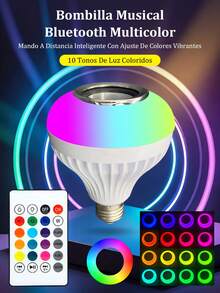 Foco inteligente Led Rgbw De Control Remoto - 2 PIEZAS - Ver 9
