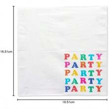 American Greetings Rainbow Party Supplies, platos de postre (36 unidades)(Lunch Napkins) - Multicolor - Ver 6