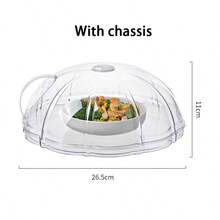 1pc Microwave Splash Guard - Dust-Proof Plate Cover, High Temperature Resistant, Reusable Splash & Grease Guard, Suitable For Heating Food And Keeping Fresh In Kitchen, Dishwasher - Multicolor - View 9