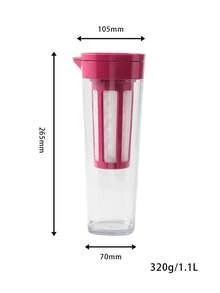 1pc Pink Green Brown White Cold Brew Coffee Maker, Iced Coffee Maker, Cold Brew Coffee And Tea Brewer, Easy Clean Mesh Filter (1L) - Multicolor - View 10