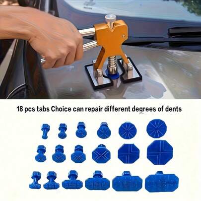 The Car Dent Repair Kit Adopts A Special Buffer Pad For Strong Suction Cup Pulling - No Professional Tools Are Required To Quickly Repair The Body Depression - Simple And Convenient Operation - Time-Saving And Labor-Saving - Avoid Expensive Maintenance Costs - E****Mical And Practical DIY Solution - Make The Car As New - Suitable For Daily Small Bump Repair