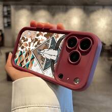 [tianyanjieti] Un regalo para Navidad y Acción de Gracias, esta funda de teléfono impresa con diseño de ojo de cielo está diseñpara 17 y compatible con los modelos de 17, 16, 15, 14, 13, 12, 11, Plus Pro, así como con S22, S23, S24, S23 Ultra. - carmesí - Ver 4