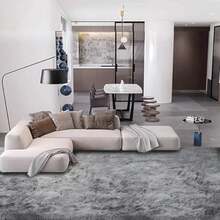 Calore - Alfombra Salon Grandes Shaggy Antideslizante Super Suave Pelo Largo Fluffy Alfombra Adecuado para la Decoración de Salas de Estar y Dormitorios Alfombras (, )(Gris Blanco 250x300CM) - Multicolor - Ver 2