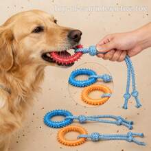 Durable Dog Chew Toy, Suitable For Chewing Dogs, Anxiety Relief Rope Toy | Interactive Training Toy For Large, Medium And Small Dogs, Durable Pet Tug Of War Toy, Single Pack Pet Dog Pulling Toy, Interactive Chew Toy For Small And Medium Dogs - Multicolor - View 2