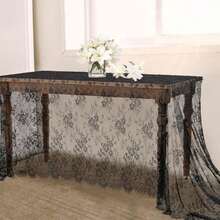 LuoluoHouse - Manteles rectangulares rústicos de Marfil para Boda, recepción, decoración de Mesa de Granja, 60 x 120 Pulgadas(120" x 60" (2Pcs Rectangular) Negro) - Multicolor - Ver 1