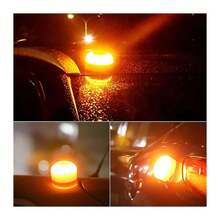 高亮度LED频闪应急灯，汽车应急灯 - 磁吸式防水警示灯，强光闪烁，适用于车辆故障、高速公路和户外救援