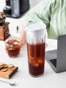 1pc Pink Green Brown White Cold Brew Coffee Maker, Iced Coffee Maker, Cold Brew Coffee And Tea Brewer, Easy Clean Mesh Filter (1L) - Multicolor - View 2