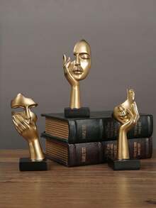 1pc Couple Sculpture, Kissing/Gazing Lovingly Statue, Couple Anniversary Gift, Wedding Anniversary Gift, Unique Couple Gift Idea, Wedding Gift, 2024 Couple Sculpture, Modern Abstract Ceramic Craft - Multicolor - View 5