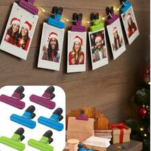 6pcs Silicone Bag Clips, Heavy Duty Sealer, Suitable For Laundry, DIY, Classroom, Kitchen Storage, Small Chip Bag Size