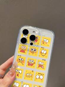 SpongeBob SquarePants Ốp lưng điện thoại Expression 1 chiếc trong suốt họa tiết SpongeBob hoạt hình, chống sốc, tương thích với Samsung/Apple 17/16/15/14/13/12/11Pro Max/12Pro/14Plus và các dòng máy khác. - Nhiều màu - Xem 6