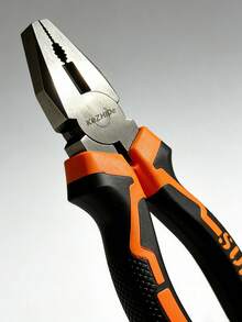 1PC 8-Inch Carbon Steel Pliers, Wire Cutters - Multi-Purpose Wire Cutters, Specialized For Electricians, Suitable For Electricians, Craftsmen, Mechanical Maintenance, And Gardening Pruning - Black - View 2