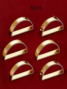6 Stück/12 Stück Weihnachts-Goldene Servietten-Ringe, Servietten-Ringe, westlicher Stil Tischdekoration, Servietten-Ringe, einfache Servietten-Ringe, Hotel Tischset, Goldene Tischbesteck Servietten-Knöpfe, Hochzeit Tisch Servietten-Ringe, geeignet für verschiedene Anlässe wie romantische Treffen, gehobene westliche Restaurants Metall Servietten-Knöpfe