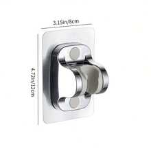 Drainless No Drill Shower Arm Bracket - Adjustable Bathroom Shower Head Mounting Bracket - Universal Rainproof Wall Base Fixing Tool For Shower Installations Bathroom - Silver - View 3