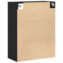 Larryhot Armadio da Muro Appeso Rovere Nero 69.5 x 32.5 x 90 cm,Robusto e durevole, facile da montare, la scelta ideale per l'arredamento della casa - nero - Visualizzare 7