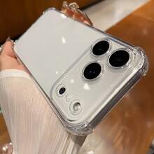 Funda de teléfono premium a prueba de golpes y resistente a caídas, funda transparente anti-caída con parachoques de ángulo amortiguador para iPhone 17, 16, 15, 14, 13, 12, 11 Pro Max, Air, Plus, Mini y X Series. ¿Quién podría resistirse a una funda de teléfono tan resistente y elegante? - 1 pieza - Ver 2