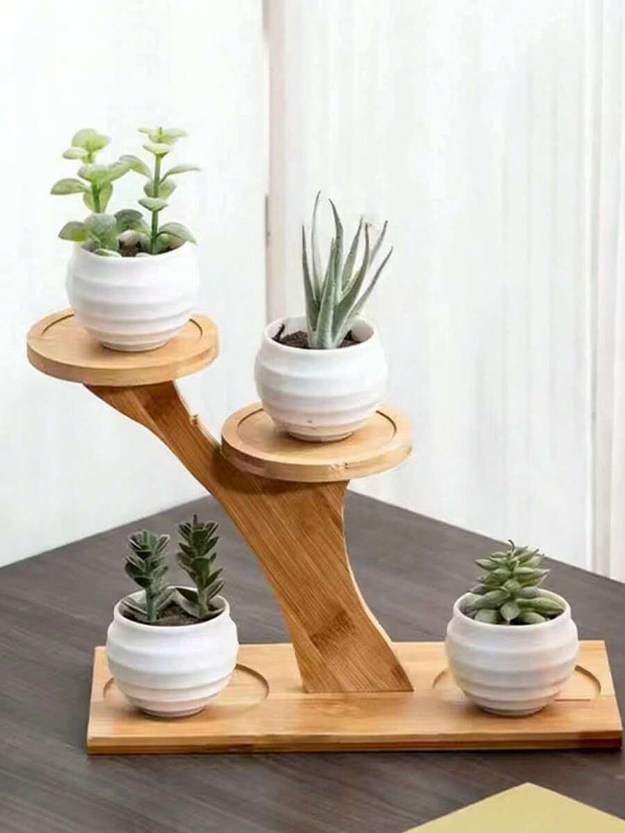 1pc Multi-Tier Succulent Plant Stand, Desktop Organizer Rack For Living Room, Office, Balcony, Thickened - Multicolor - View 1