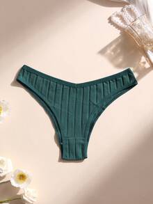 7条装性感低腰无痕比基尼内裤，女士柔软透气罗纹棉质三角裤 - 舒适内衣，适合日常穿着和运动穿着 - 彩色 - 查看 6