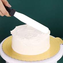 1/2 st vinklad glasyrskrapa, böjd förskjuten glasyrspatel, professionell glasyrskrapa med lätt plasthandtag, för tårtdekorering, bakning, kökstillbehör - Multifärgad - Visa 8