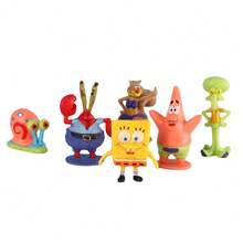 SpongeBob SquarePants Cake Decor, Aquarium Decor, Cartoon Aquarium Figurine Decor, Pineapple House Fish & Shrimp Hideaway Aquarium Decor - Multicolor - View 6