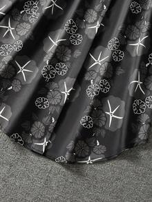 Women's Long Sleeve All-Over Print Casual Arabic Style Top - Multicolor - View 5