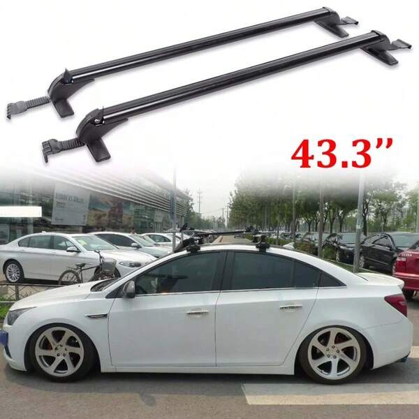 Para Chevy Cruze 2012-2019 Barra transversal de portaequipajes de techo de coche de 110 cm con cerradura