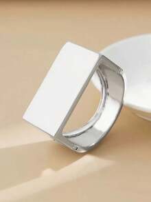 1pc Minimalist Geometric Semicircle Bangle, Elegant & Fashionable Wedding Party Women & Couples Versatile Plain Bracelet Gift - Vòng tay 2 - Xem 6