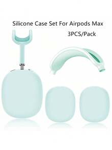 Apple 3pcs/Set Silicone Protective Case Compatible With Airpods Max, Transparent Soft Silicone Protective Shell, TPU Protective Cover, Latest Silicone Protective Case, Waterproof, Dust-Proof, Fingerprint-Proof, Scratch-Resistant, Anti-Drop, 360° Full Protective, Set Includes: Transparent Silicone Headphone Protective Shell, Silicone Headband Cover, Soft Silicone Material, More Comfortable, Easy To Clean, Multiple Color Options, Great Gift (3pcs/Set) - Multicolor - View 19