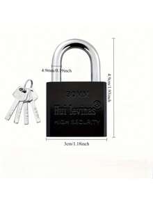(Heavy Duty Metal Padlock With 4 Keys) Indoor/Outdoor Weatherproof Security Lock | Rust-Resistant Brass Core, Dust Cover & Steel Chain - Suitable For Gates/Sheds/Cabinets/Cages (Single Lock Set), Perfect Christmas & New Year Gift - Multicolor - View 5